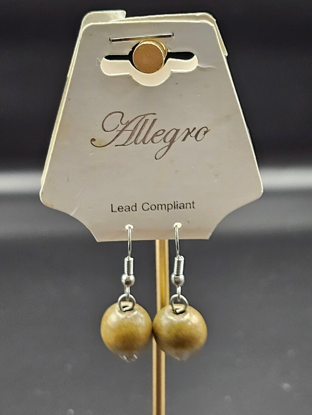 Gold bead drop earrings